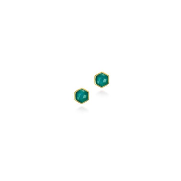 Sterling/18K Plate Earrings with Gemstones Marks of Design Shelton, CT