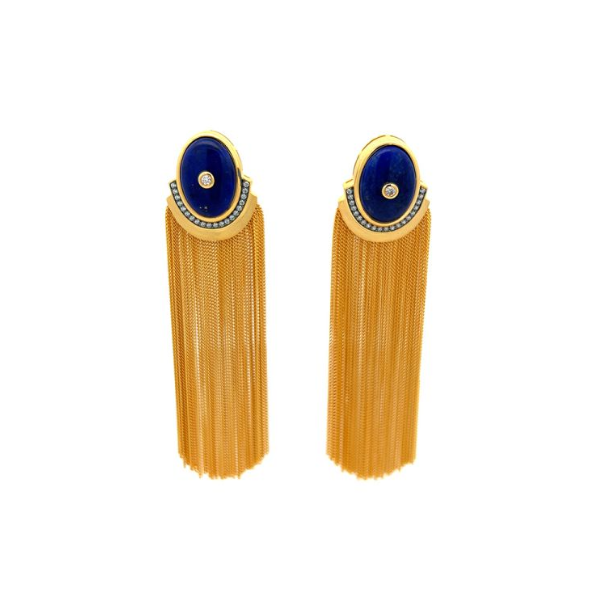 Sterling/18K Plate Earrings with Gemstones Marks of Design Shelton, CT