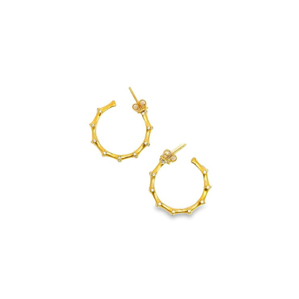 Sterling/18K Plate Earrings with Gemstones Marks of Design Shelton, CT