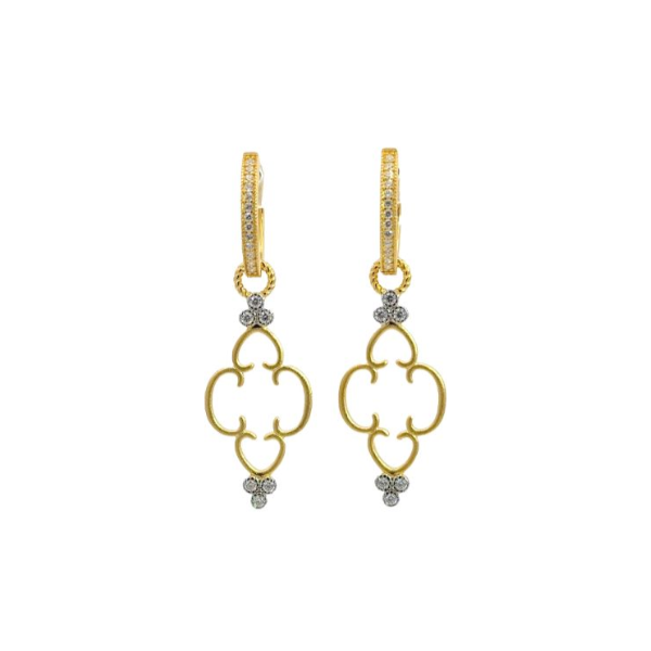 Sterling/18K Plate Earrings with Gemstones Marks of Design Shelton, CT