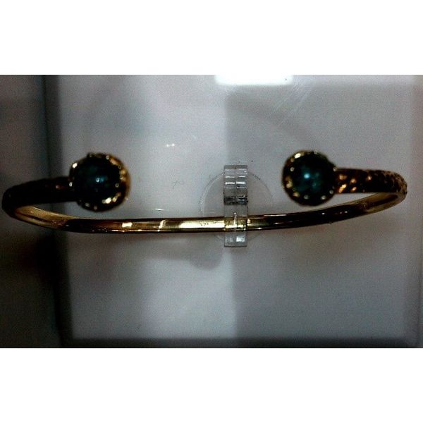 Sterling/18K Plate Bracelet with Gemstones Marks of Design Shelton, CT
