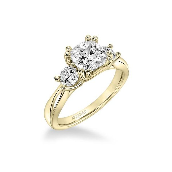 Floral Carved Engagement Ring - Safian & Rudolph Jewelers
