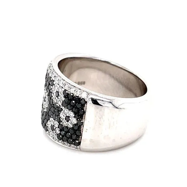 Wide black and white diamond ring Image 2 McCarver Moser Sarasota, FL
