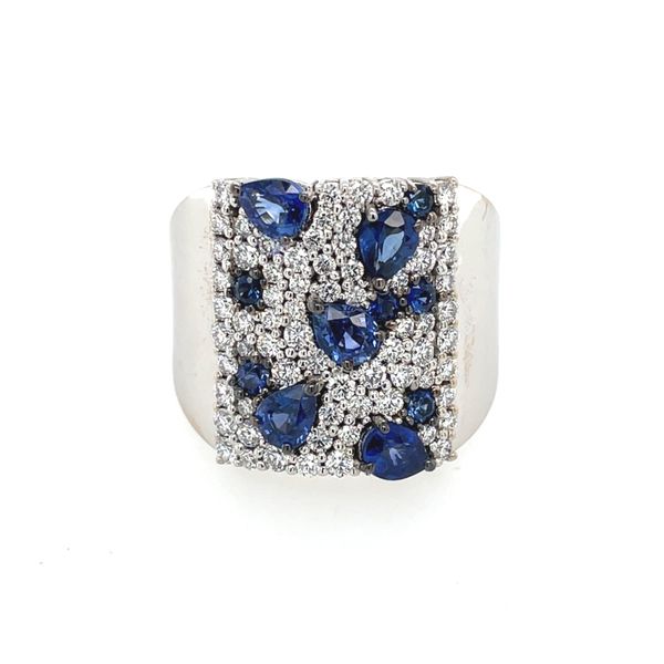 Blue Sapphire Diamond Ring McCarver Moser Sarasota, FL