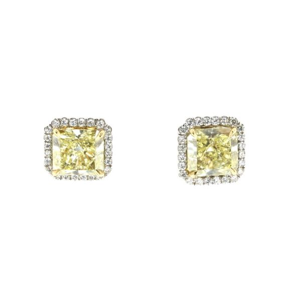 Fancy Yellow Diamond Earrings McCarver Moser Sarasota, FL