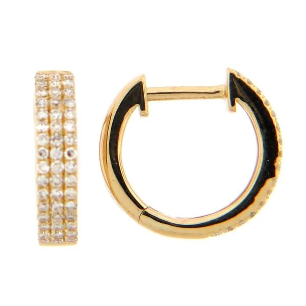 Yellow Gold Huggie Earrings McCarver Moser Sarasota, FL