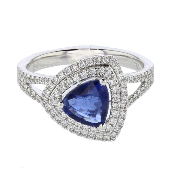 White Gold Sapphire Ring McCarver Moser Sarasota, FL