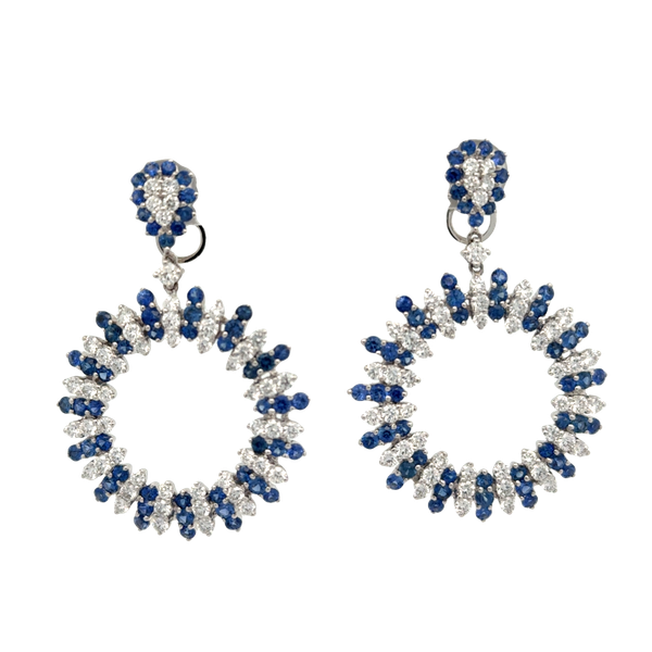 Sapphire And Diamond Earrings McCarver Moser Sarasota, FL