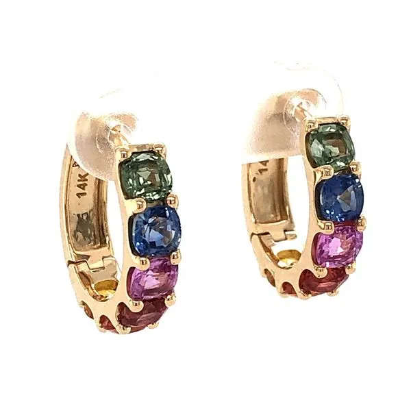 Rainbow Sapphire Earrings McCarver Moser Sarasota, FL