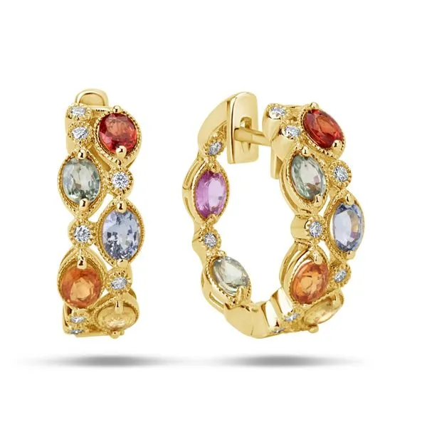Rainbow Sapphire Earrings McCarver Moser Sarasota, FL
