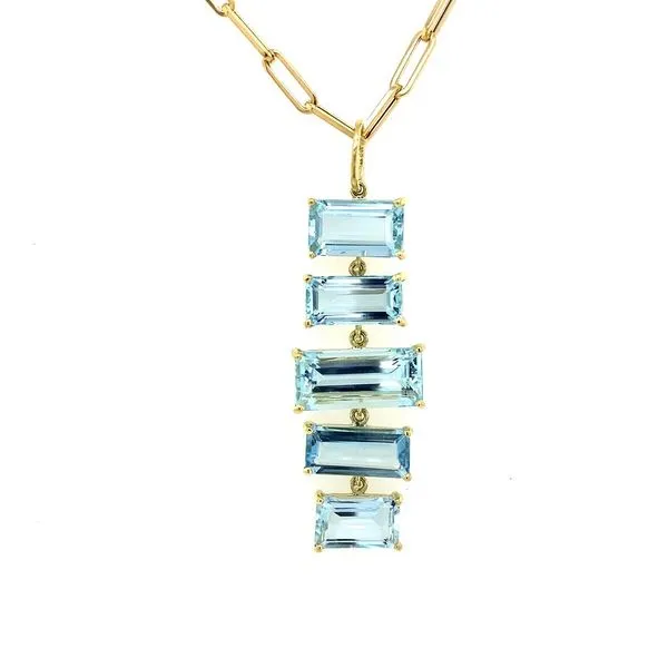 Aquamarine Ladder Necklace McCarver Moser Sarasota, FL