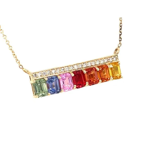 Rainbow Sapphire Necklace McCarver Moser Sarasota, FL