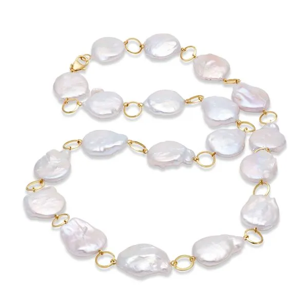 Freshwater Flat Baroque Pearl Necklace Image 2 McCarver Moser Sarasota, FL