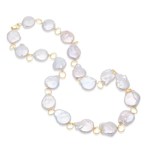 Freshwater Flat Baroque Pearl Necklace McCarver Moser Sarasota, FL