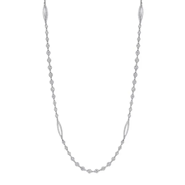 Handmade platinum fancy necklace, 36