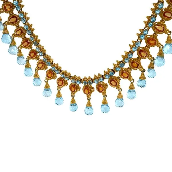 Blue Zircon Necklace Image 2 McCarver Moser Sarasota, FL