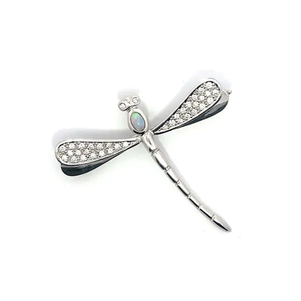 Dragonfly Brooch Opal & Diamonds McCarver Moser Sarasota, FL