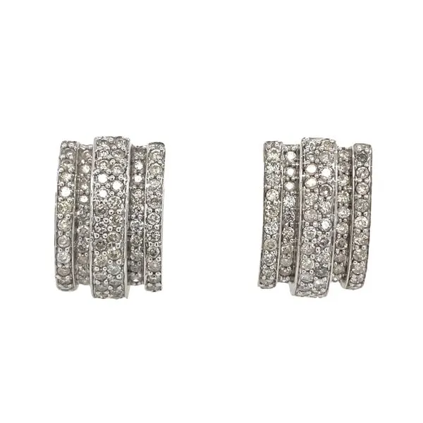 14K WG Fancy Diamond Earrings McCarver Moser Sarasota, FL