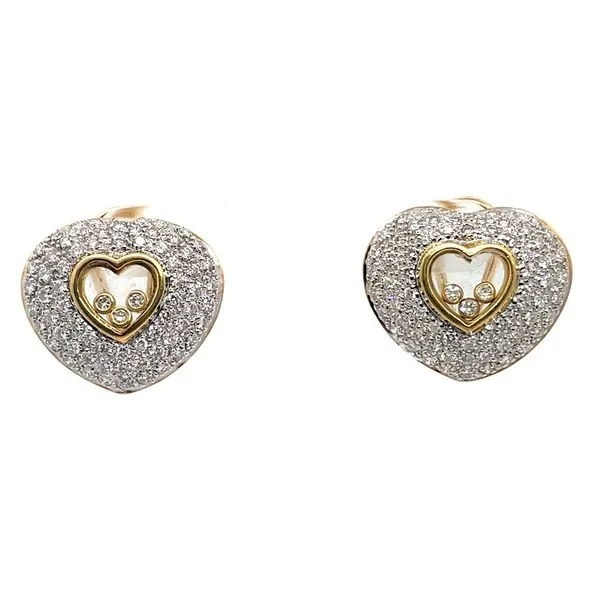 Diamond Heart Pave Earrings McCarver Moser Sarasota, FL