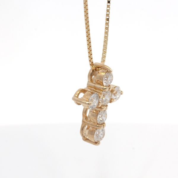 Diamond Cross Pendant Image 2 McGee & Company Fine Jewelers Greenwood, IN