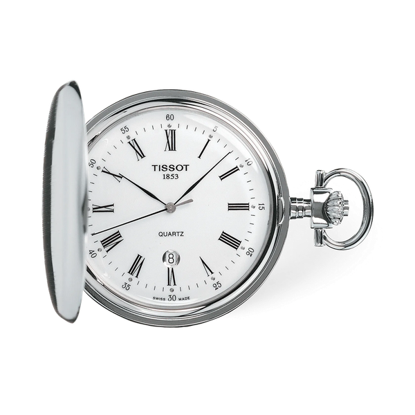 Tissot Savonette Pocket Watch White dial  48.5mm McGee & Company Fine Jewelers Greenwood, IN