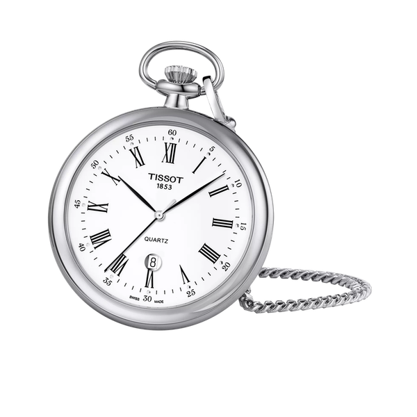 Tissot Lepine Pocket Watch White dial w/ chain - Quartz Image 4 McGee & Company Fine Jewelers Greenwood, IN