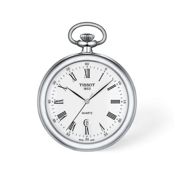 Tissot Lepine Pocket Watch White dial w/ chain - Quartz McGee & Company Fine Jewelers Greenwood, IN