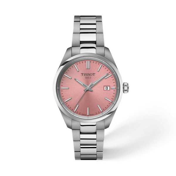 Tissot PR100 Pink dial 34mm McGee & Company Fine Jewelers Greenwood, IN