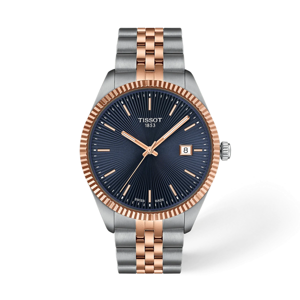 Tissot Ballade Dark Blue dial Rose & Steel w/ Date 40mm McGee & Company Fine Jewelers Greenwood, IN