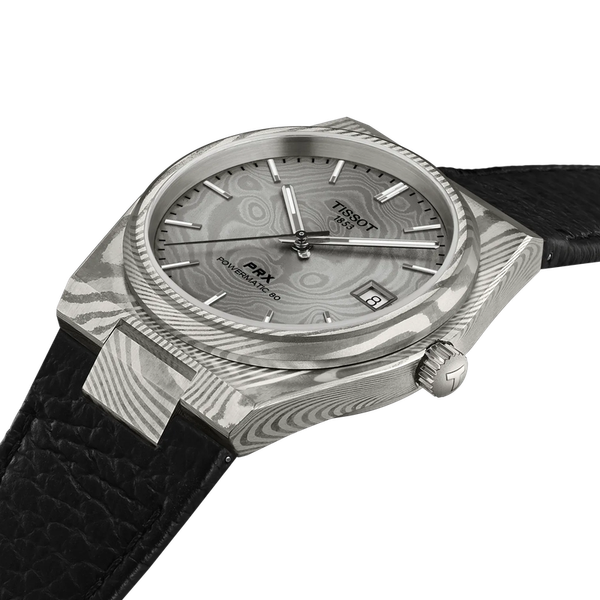Tissot PRX Powermatic 80 DAMASCUS Steel w/ Black strap 38mm Image 3 McGee & Company Fine Jewelers Greenwood, IN