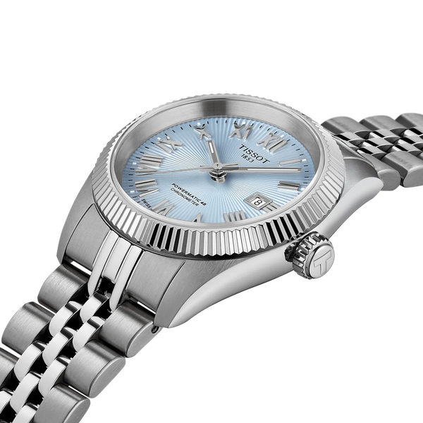 Tissot Ballade COSC Certified Powermatic 48 Ice Blue dial 30mm Image 4 McGee & Company Fine Jewelers Greenwood, IN