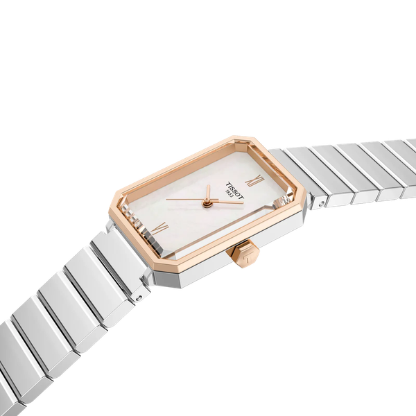 Tissot SRV Rose & Steel Mother of Pearl dial on Bracelet 21.8mm Image 3 McGee & Company Fine Jewelers Greenwood, IN