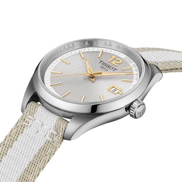 Tissot PR100 Cycling Beige & White w/ strap 34mm Image 3 McGee & Company Fine Jewelers Greenwood, IN