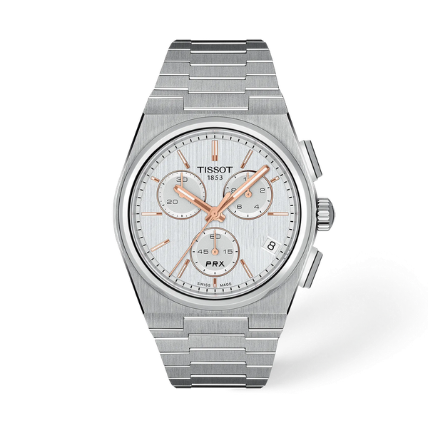 Tissot PRX Chronograph Steel w/ Rose accents 41mm Image 2 McGee & Company Fine Jewelers Greenwood, IN