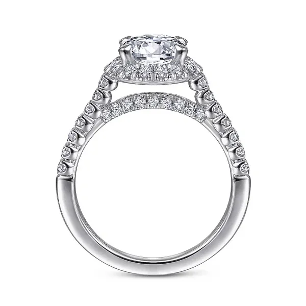 Nicia - 14K White Gold Round Halo Diamond Engagement Ring Image 2 Mees Jewelry Chillicothe, OH