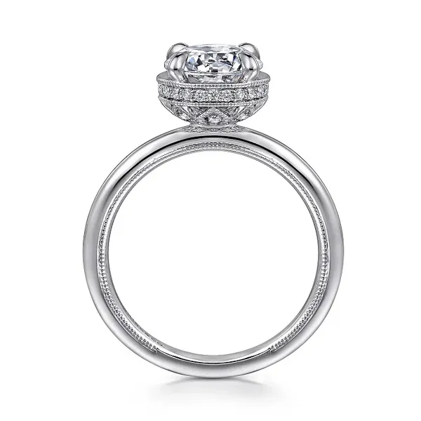 Catallina - 14K White Gold Round Halo Diamond Engagement Ring Image 2 Mees Jewelry Chillicothe, OH