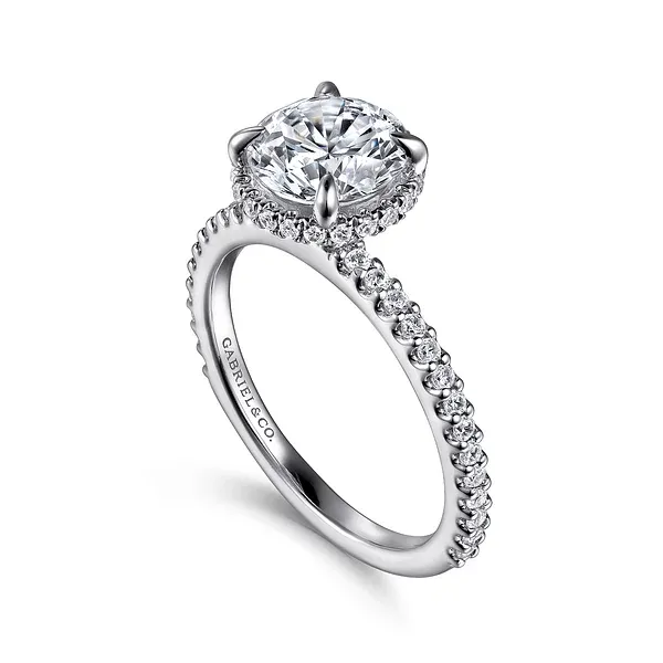 Senne - 14K White Gold Round Diamond Engagement Ring Image 3 Mees Jewelry Chillicothe, OH