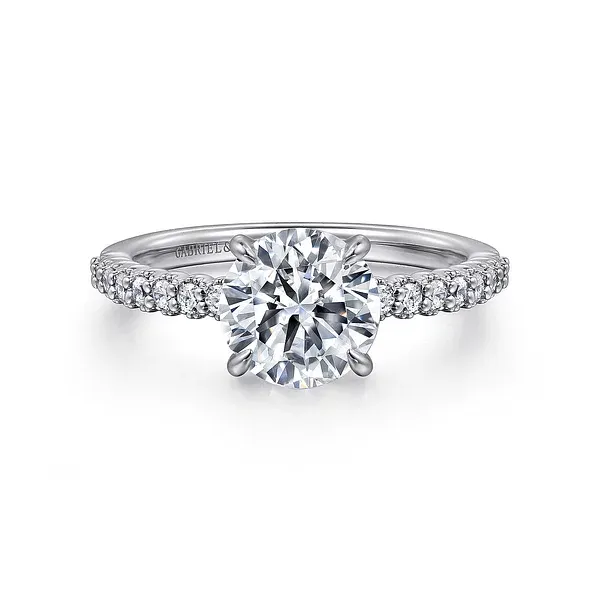 Krete - 14K White Gold Round Diamond Engagement Ring Mees Jewelry Chillicothe, OH