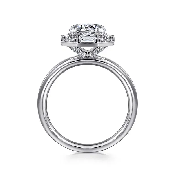 Seina - 14K White Gold Round Halo Diamond Engagement Ring Image 2 Mees Jewelry Chillicothe, OH