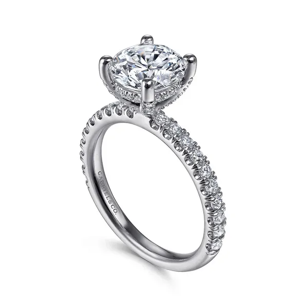 Amira - 14K White Gold Round Diamond Engagement Ring Image 3 Mees Jewelry Chillicothe, OH