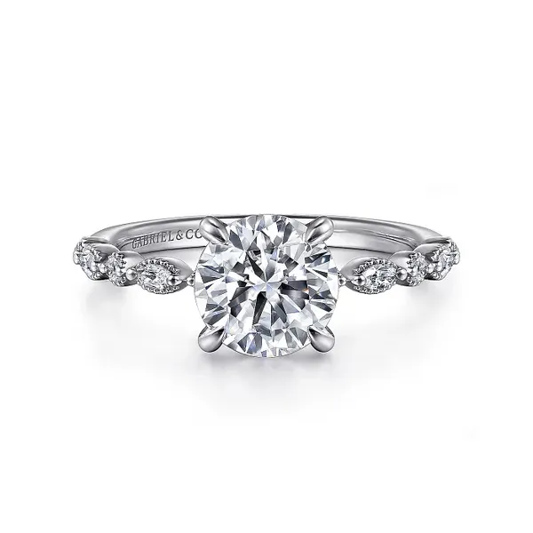 Lanna - 14K White Gold Round Diamond Engagement Ring Mees Jewelry Chillicothe, OH