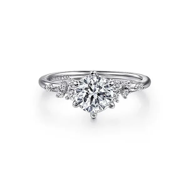 Reena - 14K White Gold Round Diamond Engagement Ring Mees Jewelry Chillicothe, OH