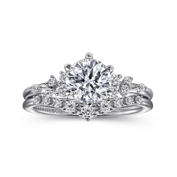 Reena - 14K White Gold Round Diamond Engagement Ring Image 3 Mees Jewelry Chillicothe, OH