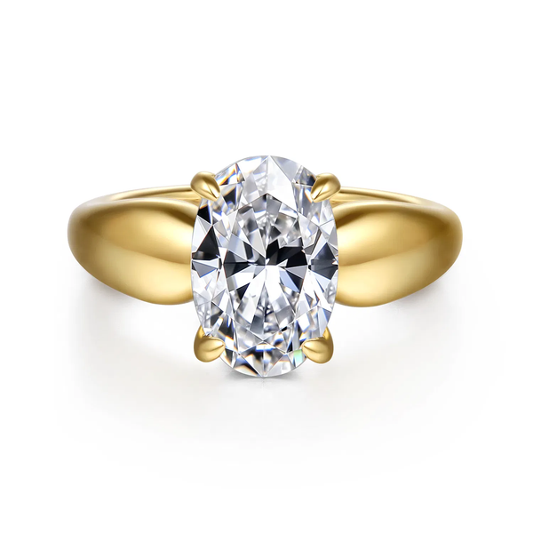 Raven - 14K Yellow Gold Oval Diamond Engagement Ring Mees Jewelry Chillicothe, OH