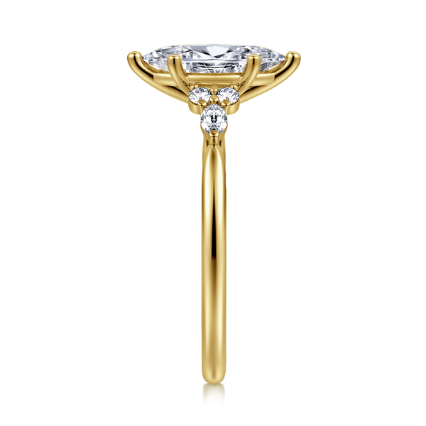 Arletta - 14K Yellow Gold 6 Prong Marquise Shape Diamond Engagement Ring Image 5 Mees Jewelry Chillicothe, OH