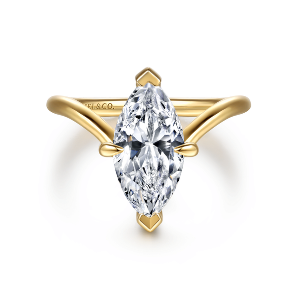 Cosmic - 14K Yellow Gold Marquise Shape Diamond Engagement Ring Mees Jewelry Chillicothe, OH