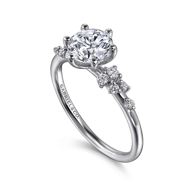 Reena - 14K White Gold Round Diamond Engagement Ring Image 2 Mees Jewelry Chillicothe, OH
