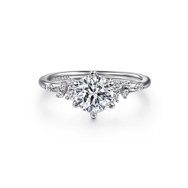 Reena - 14K White Gold Round Diamond Engagement Ring Mees Jewelry Chillicothe, OH
