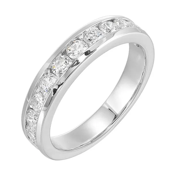 14kt White Gold and 1.00ctw Diamond Channel Set Band Mees Jewelry Chillicothe, OH