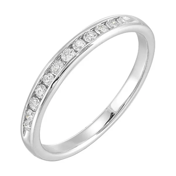 14kt White Gold and 0.33ctw Diamond Channel Set Band Mees Jewelry Chillicothe, OH